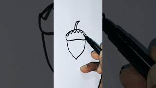 how to draw acorn fruit drawing for beginners and learning activities for kindergarten children art [upl. by Gretna354]