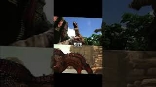 Carcharodontosaurus vs Acrocanthosaurus shorts edit ark arksurvivalevolved [upl. by Naillig652]