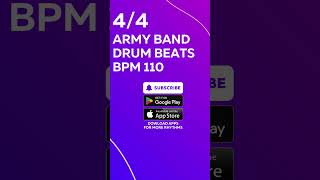 44 ARMY BAND DRUM BEAT 110 BPM v4  DRUM PATTERN  DRUM LOOP 110bpm drumloop drumbeat [upl. by Novrej]