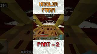 Hoglin Farm Part 2  Minecraft pe Hindi minecraft mcpe gaming minecraftpe [upl. by Neilla]