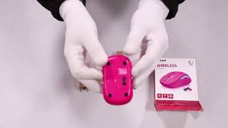 Unboxing Trust Wireless Mouse YVI FX Pink hands on review [upl. by Yecnahc]