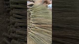 Easy technique to Make stick broom  Broom Making  Coconut stick Broom shortsvideo shorts [upl. by Arolf136]