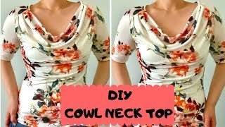 How to make a cowl neck top  Easy method  Beginners [upl. by Claiborne836]