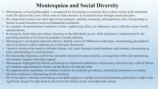 Montesquieu and Social Diversity [upl. by Anaert]