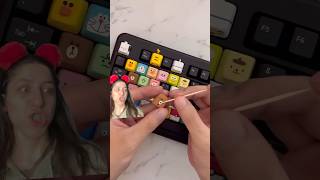 renkli klavye keyboard mechanicalkeyboard puzzle art smartphone rilakkuma clay keycaps [upl. by Nangatrad]