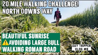 20 Mile Challenge Walking from Canterbury to Dover  North Downs Way Roman Road  the Pilgrims Way [upl. by Orimisac]