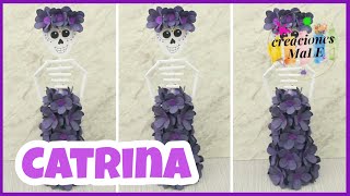 CATRINA DE CARTÓN DE HUEVO  RECICLADA  DIY [upl. by Ayat]