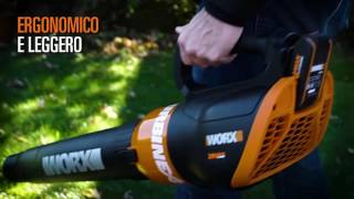 WORX WG546E Soffiatore a batteria 20V  ITALIANO  wwwworxcom [upl. by Rramaj]