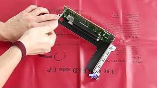 Lenovo ThinkSystem SR590 installing a riser card assembly [upl. by Eitten]