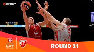 MilanZvezda  Round 21 Highlights  202324 Turkish Airlines EuroLeague [upl. by Fotinas938]