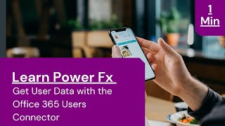 Get User Data in Power Apps with Office 365 Users Connector shorts [upl. by Evania641]