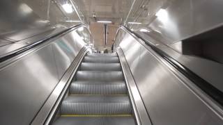 Sweden Stockholm Odenplan trainsubway station 2X escalator ride and broken SMW elevator [upl. by Ameluz]