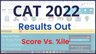 CAT 2022  Results Out How to Check  Score Vs Percentile  Ronak Shah [upl. by Seni]