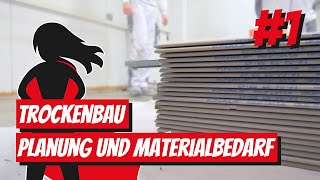 Trockenbau Planung und Materialbedarf einer Trockenbauwand [upl. by Ahsiuqet]