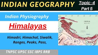 Himalayas  Tamil  Indian Physical Features  Ranges  Peaks  Hill Station Division of Himalayas [upl. by Penney952]