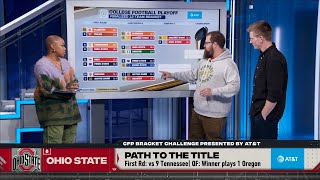 CFP BRACKET CHALLENGE 👀 Ohio States path to the National Championship  Playoff Picture [upl. by Occer]