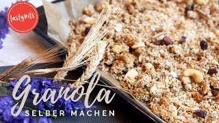 Das BESTE Knuspermüsli  Granola ganz einfach selber machen [upl. by Pleasant69]