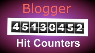 How to put Blogger Stats Counter Widget Gadget in Blogger Blog  Blogspot Free  Tutorial [upl. by Aimal]