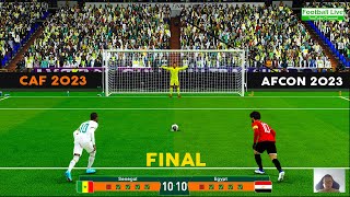 Senegal vs Egypt  Penalty Shootout  Final Africa Cup 2023 AFCON  السنغال ضد مصر  PES Gameplay [upl. by Carmelia]