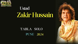 Ustad Zakir Husssain Tabla Solo at Pune January 2024 The Tabla Library [upl. by Lletnahs481]