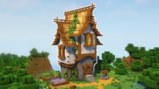 Minecraft  How to build a cozy medieval starter house [upl. by Abehsat]