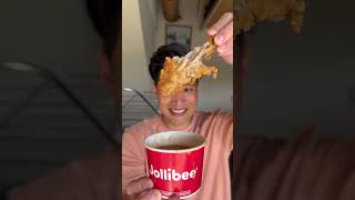 BEST way to eat Jollibee Chicken [upl. by Ameg378]