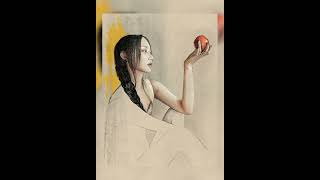 The apple of life timelpase video for NFT illustration speedpainting art speedart drawing [upl. by Willette]