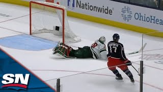 MarcAndré Fleury Changes His Mind Halfway To The Bench Makes Diving Save To Spark Wild Goal [upl. by Marie]