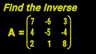 Inverse of a 3x3 Matrix  THE SIMPLE WAY [upl. by Housum]