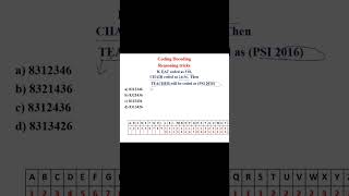 coding decoding reasoning tricks [upl. by Kcir]