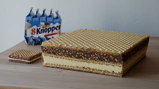 XXL Knoppers Selber Machen Rezept  Homemade Giant Knoppers Waffle Sandwich  ENG SUBS [upl. by Ardeahp]