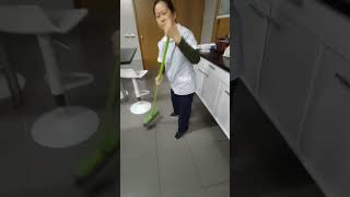 Multi tasking mama cleaning ironingmachine [upl. by Royal]