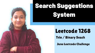 Search Suggestions System  Leetcode 1268  Trie  Binary Seach [upl. by Ansev]