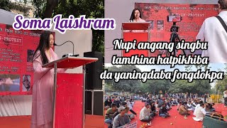 Soma Laishram na Delhi Jantar Mantarda Meeoi 6 tamthina hatkhibgi mayokta wa ngangba [upl. by Oesile]