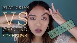 Flat Asian Eyebrows VS The Arched Eyebrows BATTLE   Love P Beauty [upl. by Olrac]