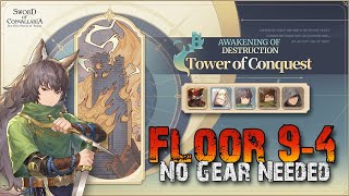 Tower of Conquest Floor 94  FTP No Gear Clear  Week 12 1410 Sword of Convallaria [upl. by Otsedom190]