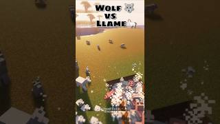 Wolf 🐺 Vs Llama🦙minecraft minecraftshorts shorts [upl. by Lu]