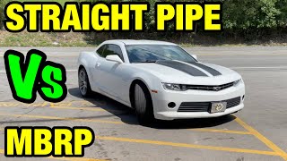 Chevy Camaro 36L V6 MBRP CATBACK Vs STRAIGHT PIPE [upl. by Ecnaiva22]