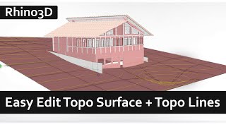 The quickest way to ModelEdit Topography Surface Rhino 3D Solid PointsOn Topo Lines Record History [upl. by Bolten]