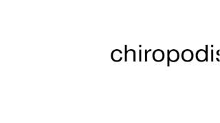 How to pronounce chiropodists [upl. by Ecirad]