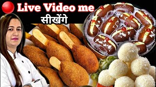 Aaj sikhenge malai jamun restaurant style veg lollipops nariyal ladoo [upl. by Proulx800]