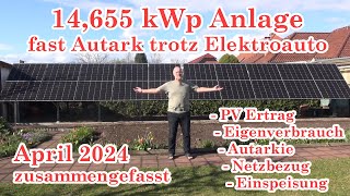 PV Auswertung April 2024  14 kWp PV  10 kWh Akku [upl. by Nylcsoj916]