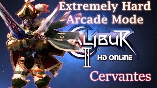 SOULCALIBUR II HD  Extremely Hard Arcade Cervantes [upl. by Aynekat]