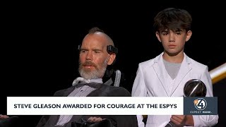 Steve Gleason awarded for courage at the ESPYS [upl. by Aihk]