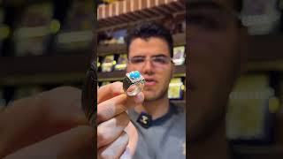 Rare nishapur dark blue turquoise gems youtubeshort ring turquoise gemstone usa viralshorts [upl. by Onairotciv]