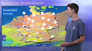 01052024 Unwetterinformation  Deutscher Wetterdienst DWD [upl. by Shawna]