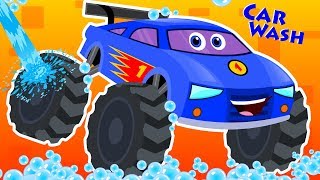 Car Wash Cartoons  Street Vehicle Videos For Toddlers  Kids Videos For Babies By Kids Channel [upl. by Ahtreb69]