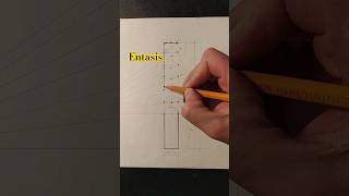 Construction of Column Entasis drawing geometry sketch knowledge tricks shapes shorts [upl. by Lerner]