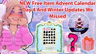 NEW FREE Item Advent Calendar Day 4 And Winter Update We Missed Royale High Glitterfrost Update [upl. by Attehcnoc142]