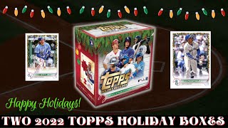 Happy Holidays from Bloodline Cards Ripping Open TWO 2022 Topps holiday Mega Boxes [upl. by Nuy]